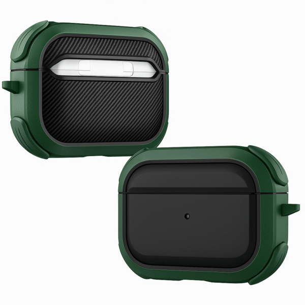 Funda EGSHELL Rugged para AirPods Pro – Protección Antigolpes Verde