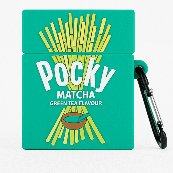 Funda Pocky Matcha para AirPods 1ª y 2ª Generación – Diseño Divertido de Té Verde