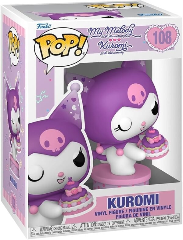 Funko Pop! Kuromi with Cake – 20th Anniversary Exclusive, figura vinilo Sanrio 11,7 cm