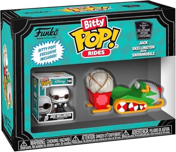 Funko Bitty Pop! Ride Pesadilla Antes de Navidad Jack Skellington con Snowmobile