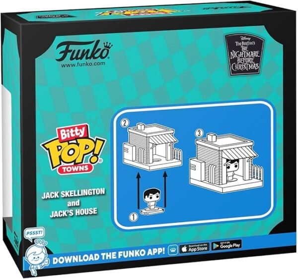 Funko Bitty Pop! Town Jack Skellington en Casa - Figura de Vinilo Coleccionable