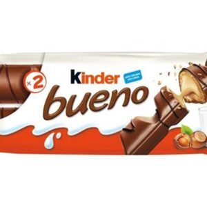 Kinder Bueno (Paquete de 2 Barritas) - Barritas de Chocolate con Leche y Crema de Avellanas