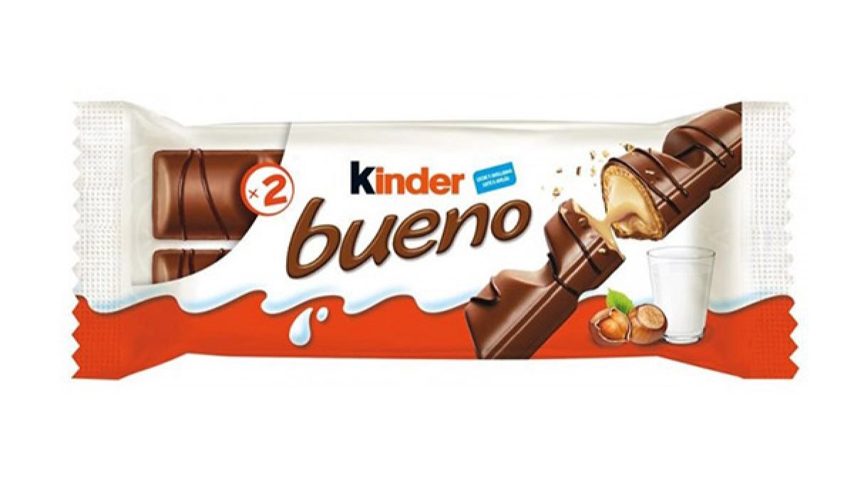 Kinder Bueno (Paquete de 2 Barritas) - Barritas de Chocolate con Leche y Crema de Avellanas
