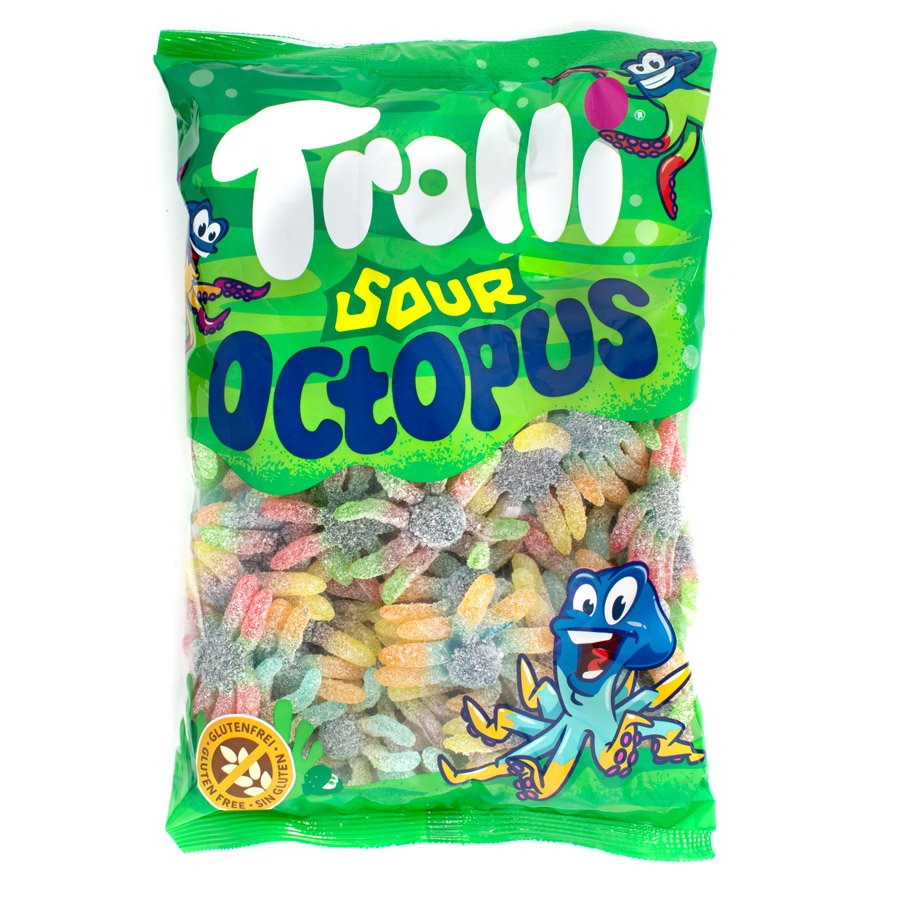 Trolli Sour Octopus (Pulpos Pica) - Caramelos de Goma Ácidos Sin Gluten
