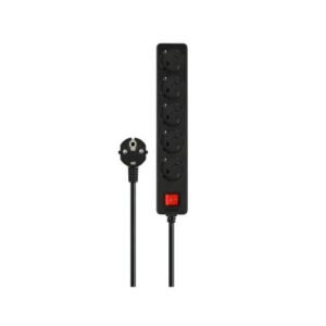 REGLETA DE 5 ENCHUFES SAVIO LZ-15 BLACK