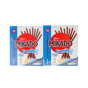 Glico Mikado Palitos de Galleta con Chocolate con Leche Pack Familiar 2 x 300 g