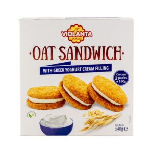 VIOLANTA Galleta de avena rellena de yogur Griego 3 x 180 g