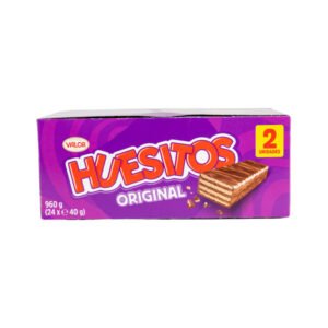 Huesitos Crujiente Barrita de Barquillo Cubierta de Chocolate con Leche y con Relleno de Cacao 24 x 40 g