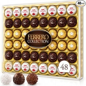 Ferrero Collection 48 Bombones Surtidos — Rocher, Raffaello y Rondnoir (518 g) | Caja Regalo
